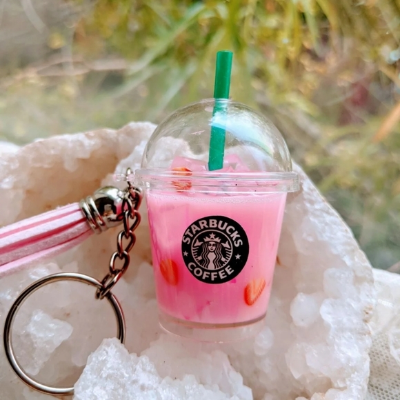 Starbucks Inspired Tumbler Keychain Handmade New - Picture 3 of 12